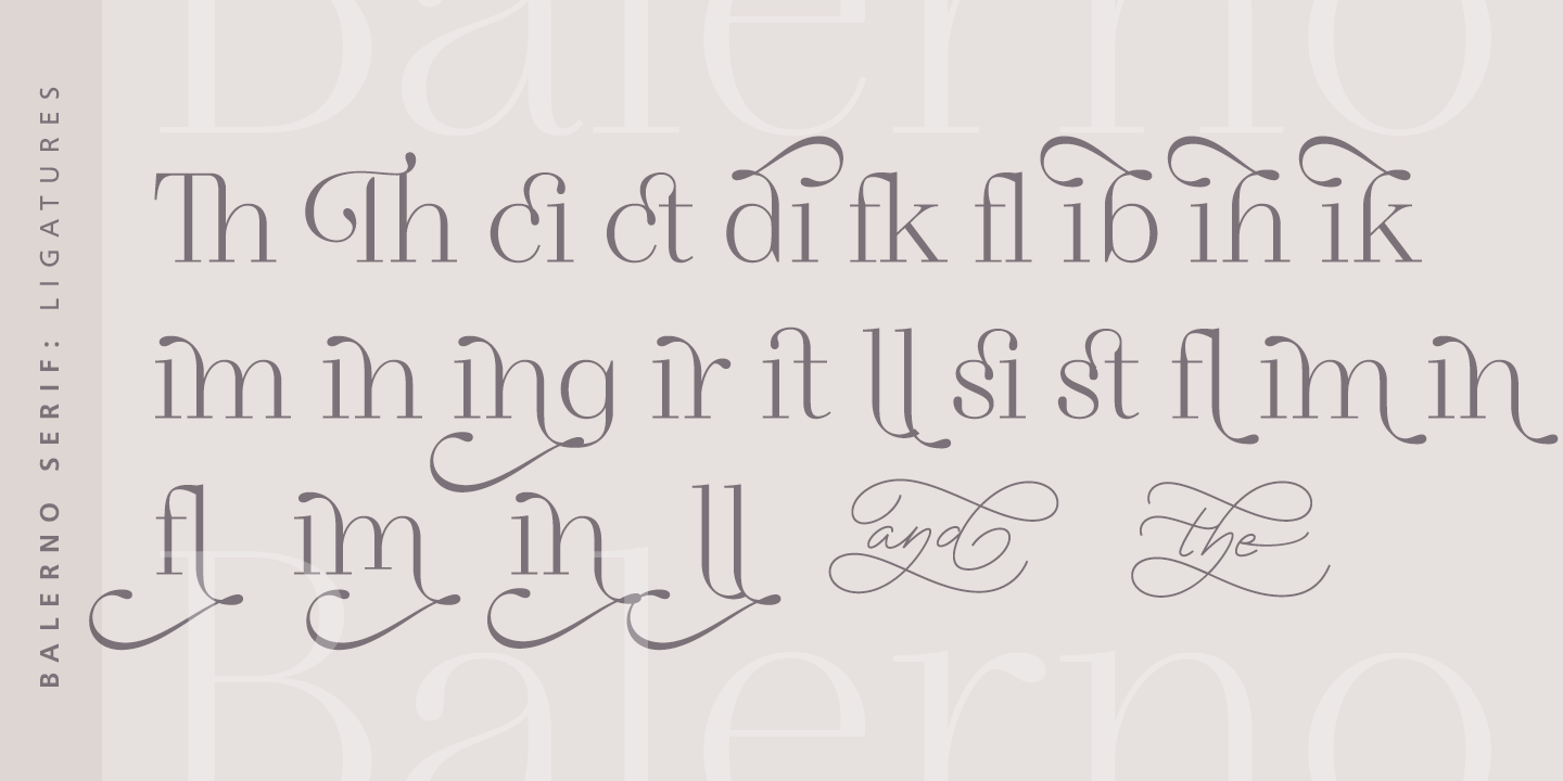 Balerno Serif Free Font preview
